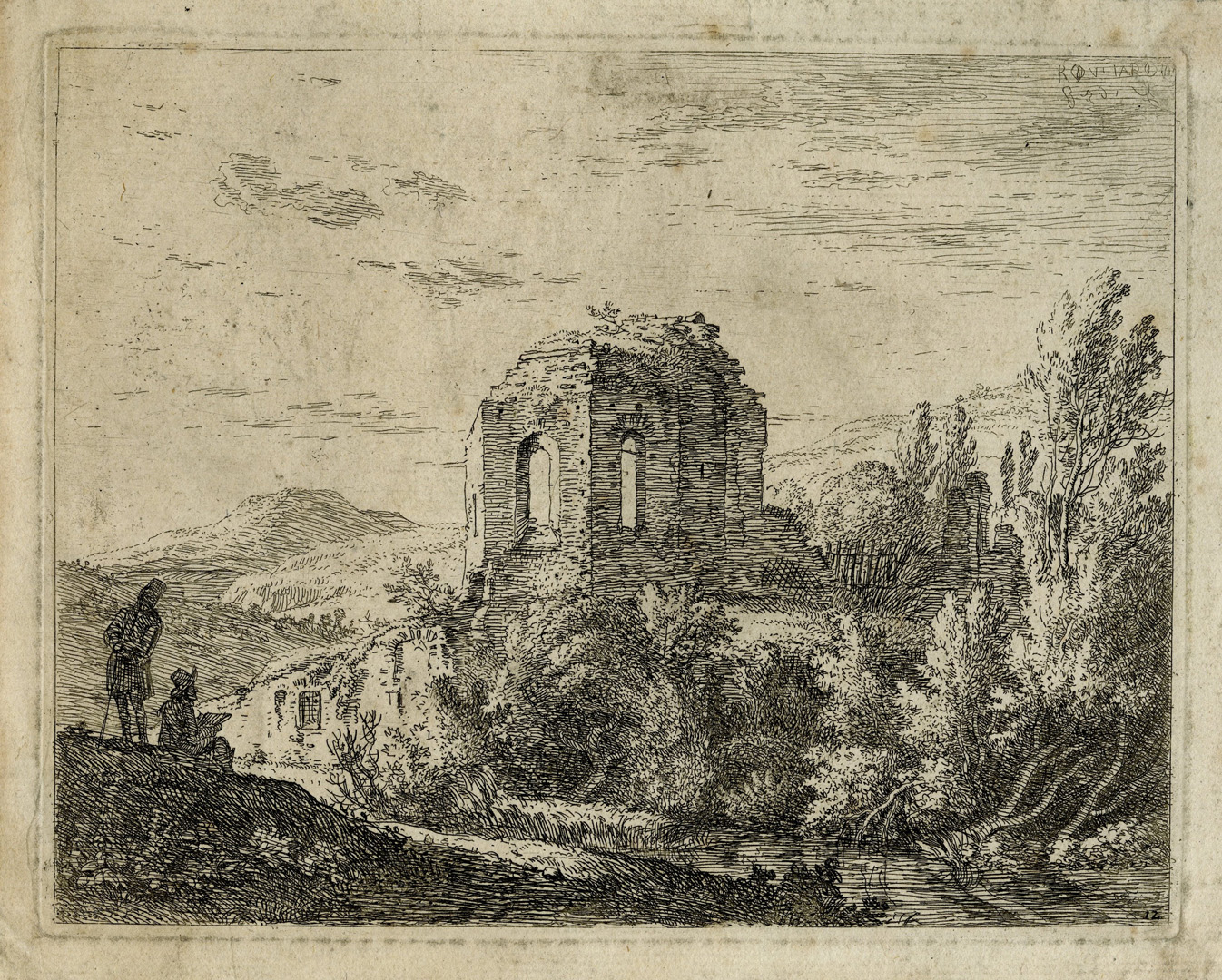 The Ruins of a Temple (4th of a set of 4 landscapes) State II - Agnes ...