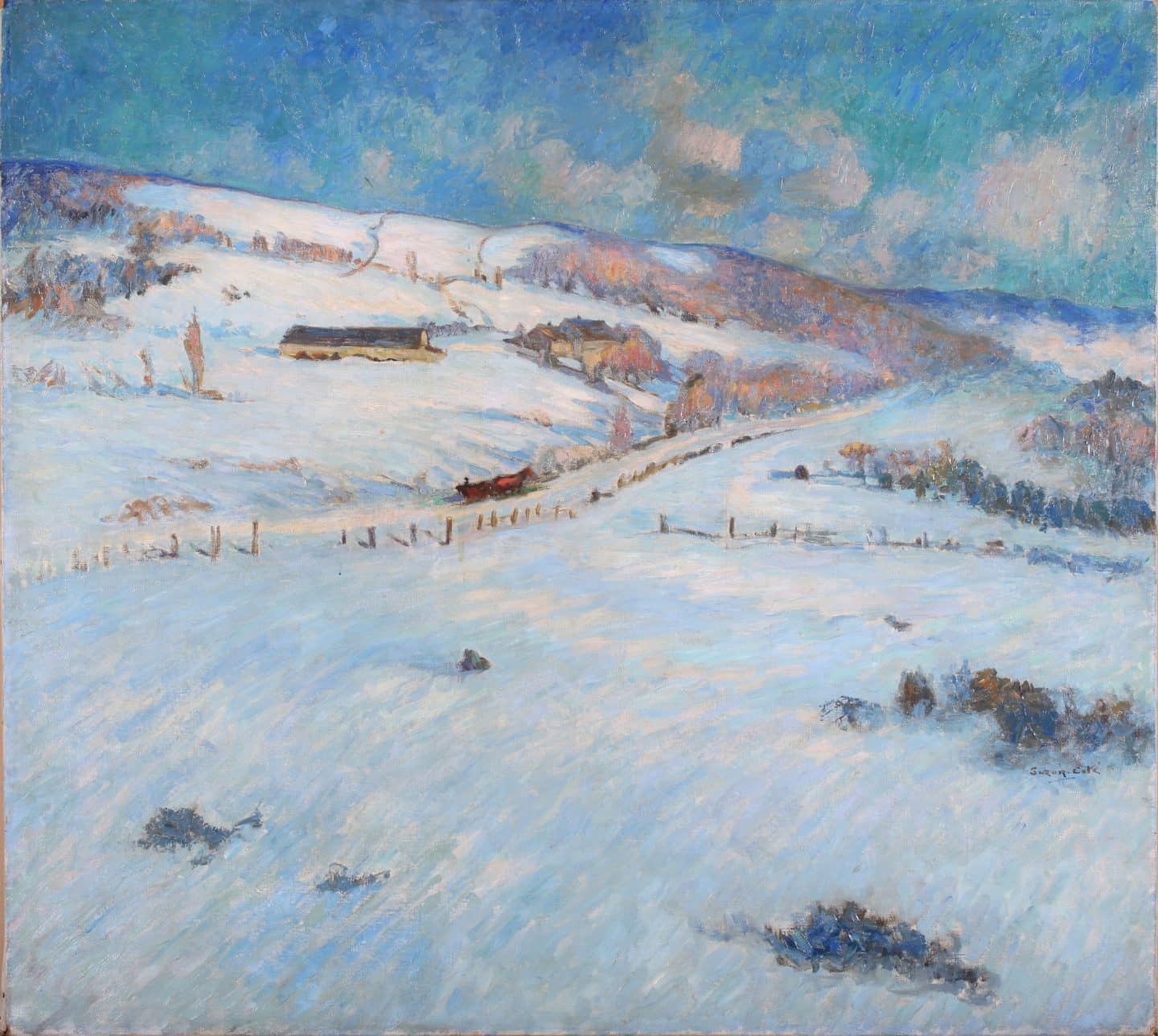 Image : Marc-Aurèle de Foy Suzor-Coté, Wet Snow, Arthabaska, around 1919, oil on canvas. Gift of Mrs Ruth Soloway, 2012 (55-004.45) Photo: Bernard Clark
