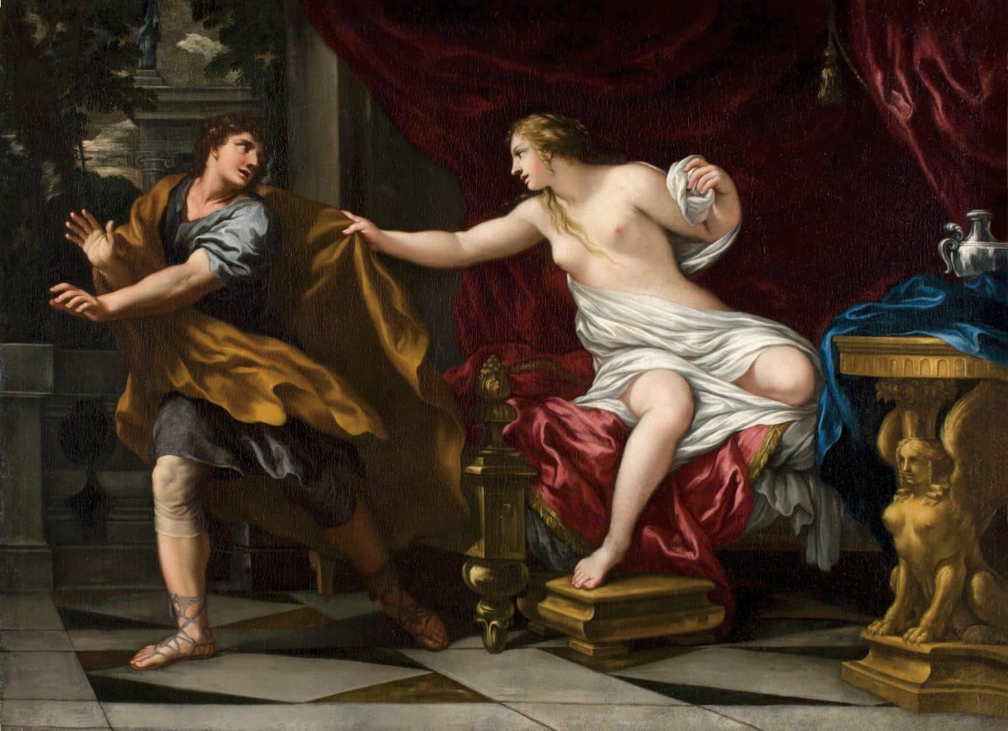 Ciro Ferri, Joseph Turning Away from Potiphar’s Wife, around 1675, oil on canvas