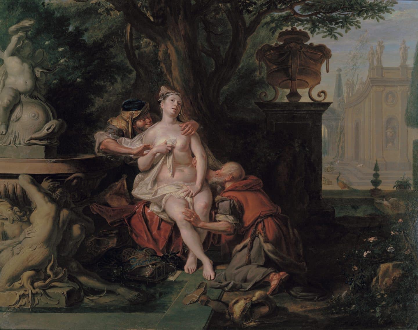 Jacques Ignace de Roore, Susanna and the Elders, about 1735, oil on panel.