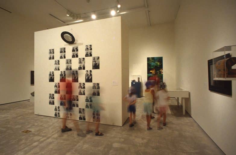 Installation view, Collectioneering, at Agnes Etherington Art Centre, as part of Museopathy, 2001