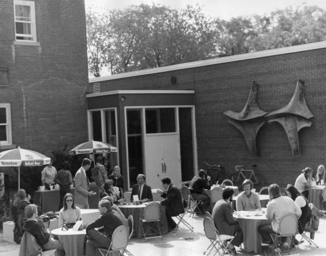 Gallery Association Café, organized by Clair Still, during Queen’s orientation week, 1972
