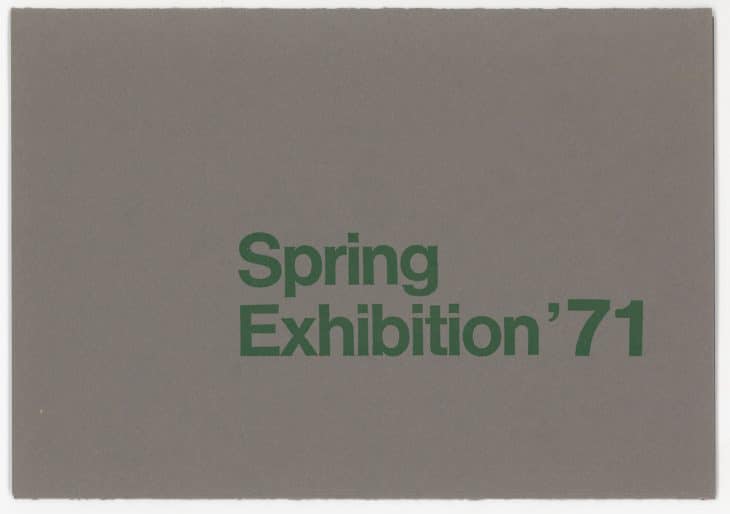 Brochure, Spring Exhibition, 1971