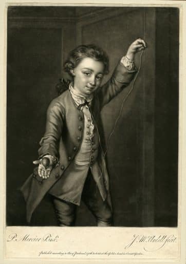 James McArdell, Petit garcon à la toupie, 1756, engraving and mezzotint on paper. Purchase, George Taylor Richardson Memorial Fund and W. McAllister Johnson Fund, 1983 (26-006.02)