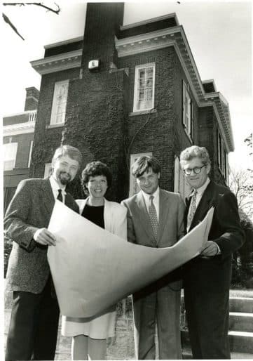 Patricia Howorth, project manager, with Gerry Shoalts, Ray Zaback and Donald Schmidt, architects, 1996