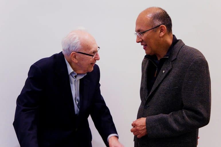 Dr. Nathan Kaufman with Gerald McMaster, Kaufman lecturer, 2011