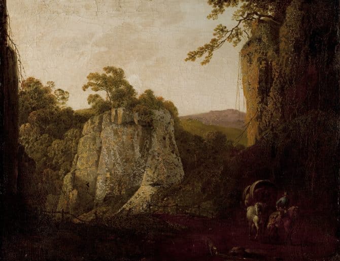 Joseph Wright of Derby, Cut through the Rock, Cromford, around 1790, oil on canvas. Purchase, Alfred and Isabel Bader and the Government of Canada, 1988 (31-008). Photo: Chris Miner
