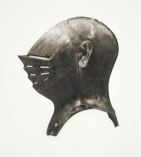 Sophie Jodoin, Study for Helmets and Gasmasks #2, 2007, oil on mylar. Gift of Herbert Bunt, 2013 (56-021)