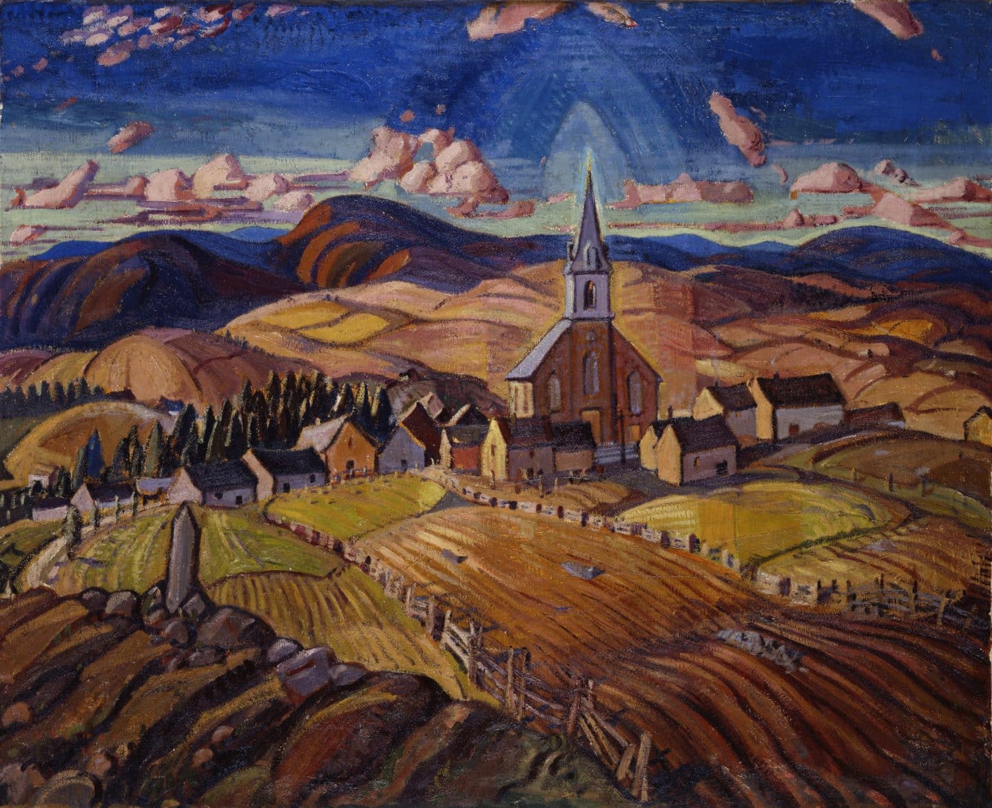 Arthur Lismer, Quebec Village (Saint-Hilarion), 1926, oil on canvas. Gift of H. S. Southam, 1949 (00-094)