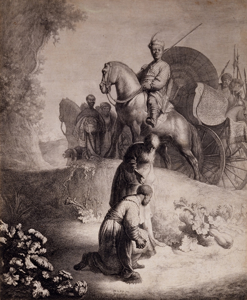 Jan Georg van Vliet after Rembrandt van Rijn, The Baptism of the Eunuch, 1631, etching and engraving on paper. Purchased with the support of Frances K. Smith, 2003 (46-001)
