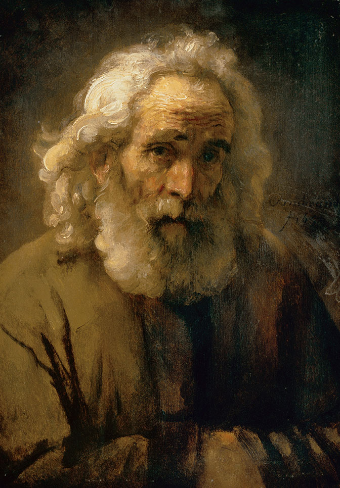 Rembrandt van Rijn, Head of an Old Man with Curly Hair, 1659, oil on panel. Gift of Linda and Daniel Bader, 2019 (62-002).