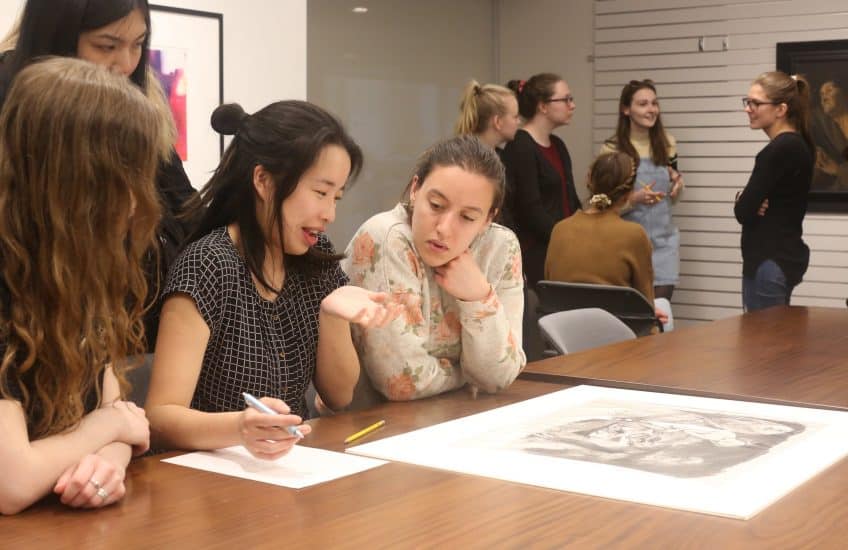 Occupational Therapy students at Queen’s University develop visual analysis and observational skills through the Art of Observation program in the David McTavish Art Study Room.