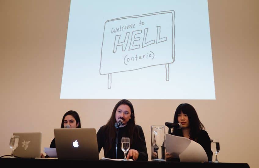 Walter Scott performs a live reading of in-progress material from Wendy goes to Hell alongside two members of the Queen’s academic community.