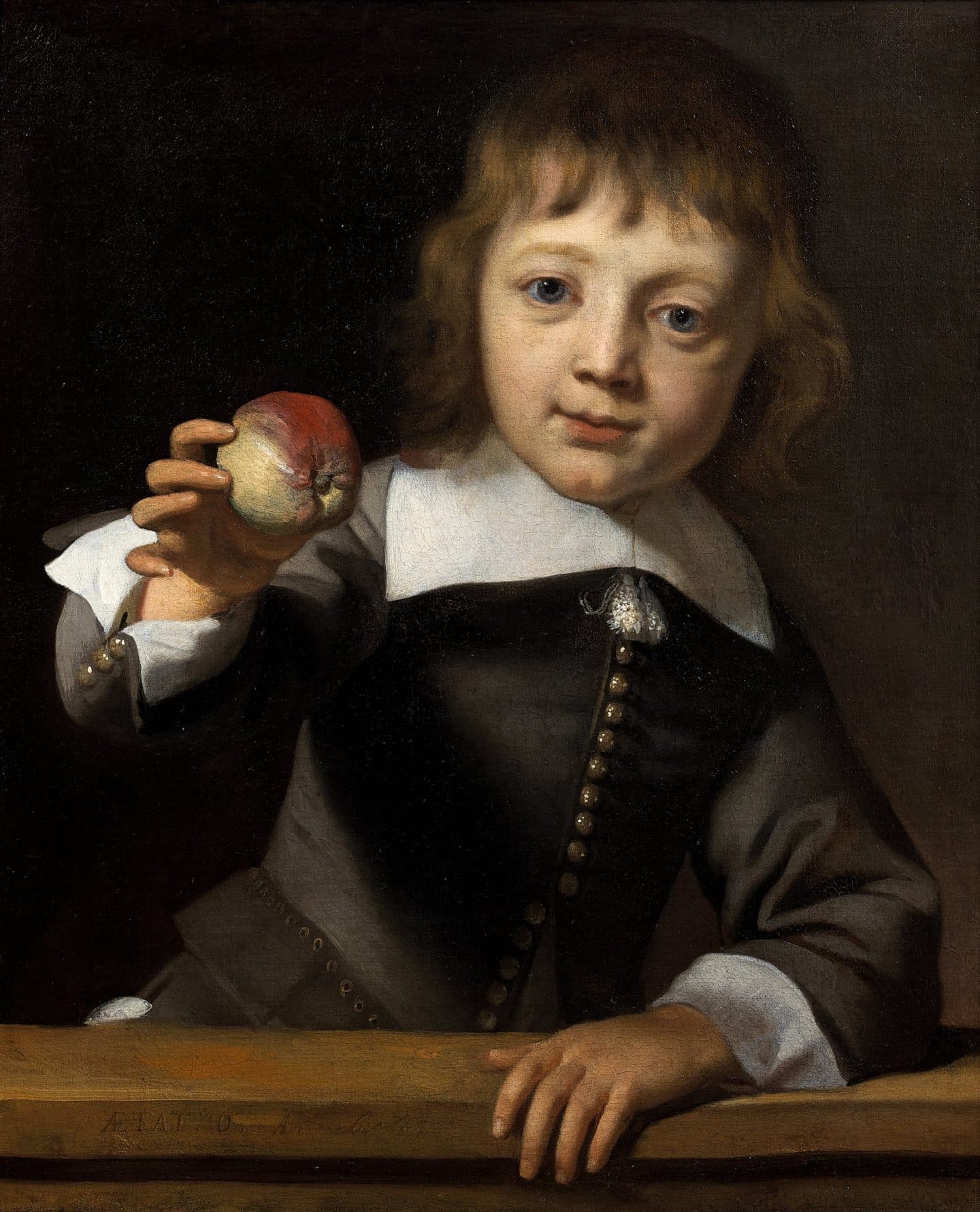 Gerbrand van den Eeckhout, Portrait of a Six-Year-Old Boy Holding an Apple, 1656, oil on canvas. Gift of Isabel and Alfred Bader, 2016 (59-007)