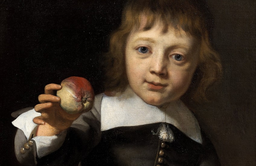 Gerbrand van den Eeckhout, Portrait of a Six-Year-Old Boy Holding an Apple, 1656, oil on canvas. Gift of Isabel and Alfred Bader, 2016 (59-007)