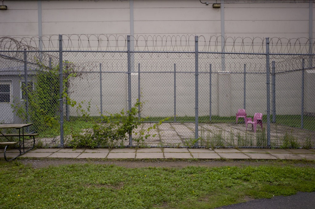 Geoffrey James, Exercise yard built for female inmates, but never used, 2013, colour photograph on archival baryta-coated paper. Gift of the Artist, 2013 (56-026.08)