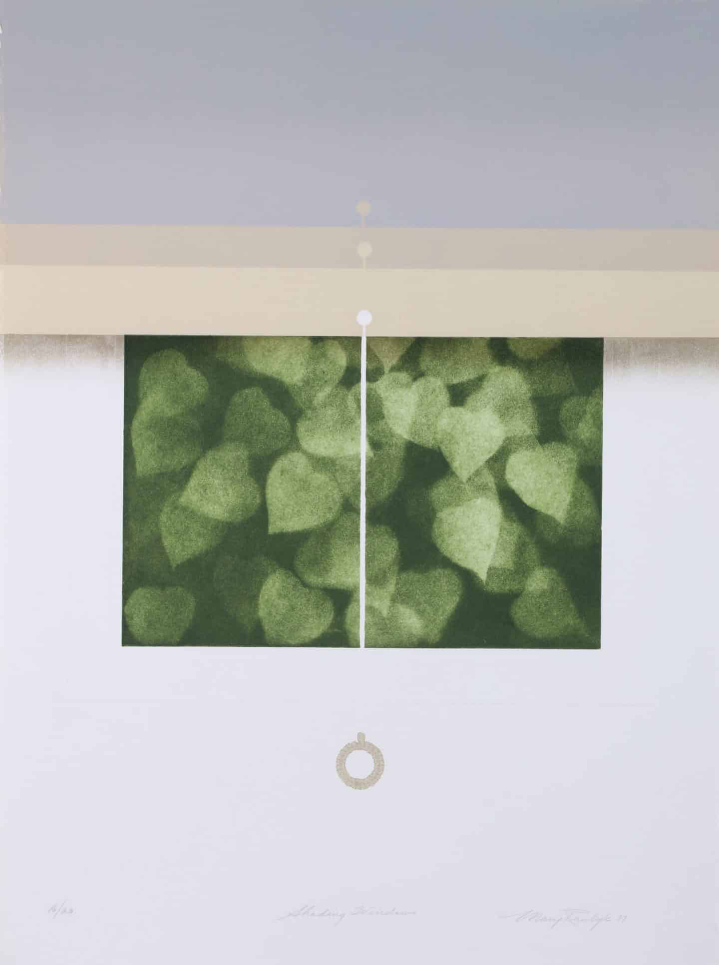 Mary E. Rawlyk, Shading Window, 1977, intaglio and card relief and embossing on paper. Gift of Mary Rawlyk in memory of Natalie Luckyj, 2002 (45-023.16)