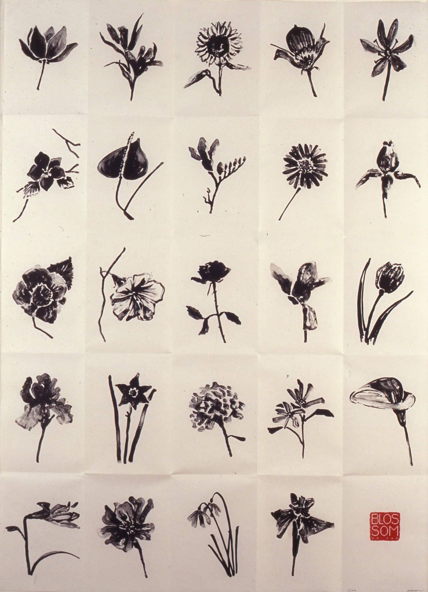 Ho Tam, Blossom, 1996, ink, paper, wood. Gift of Herbert Bunt, 1997 (40-009.03)