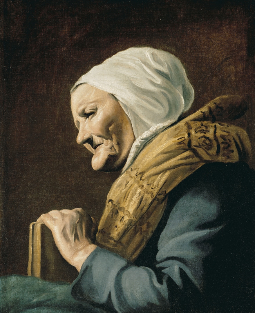 Jacob van Campen, Old Woman with a Book, 1625–1630, oil on canvas. Gift of Alfred and Isabel Bader, 2013