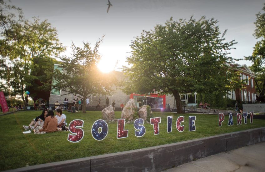 Agnes's front facade during the Solstice Party.