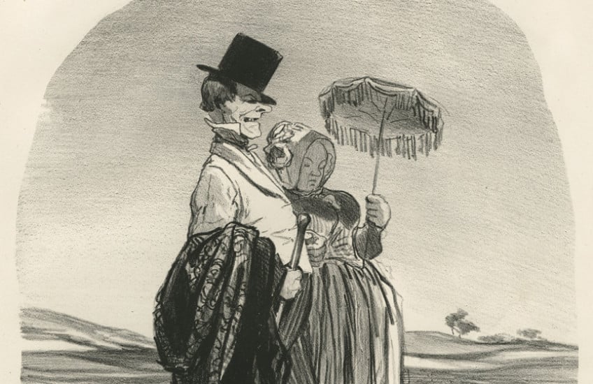 Honoré Daumier, Il admire les beautés de la nature. – Plaine St. Denis, 1846, lithograph. Gift of the Carnegie Corporation