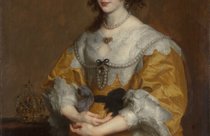 Anthony van Dyck, Queen Henrietta Maria (detail), 1636, oil on canvas. The Metropolitan Museum of Art. Bequest of Mrs Charles Wrightsman in honor of Annette de la Renta, 2019