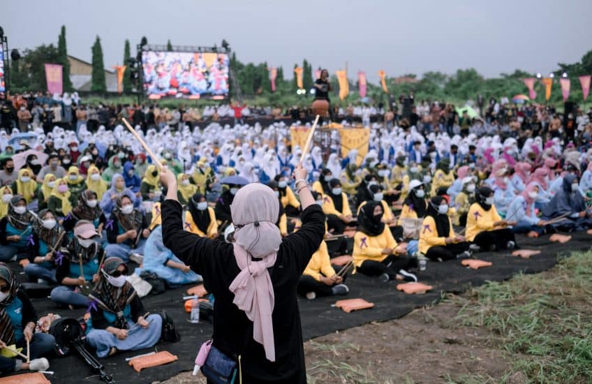 Jatiwangi art Factory (JaF) at the Ceramic Music Festival, a ritual and collective agreement for a more sustainable Jatiwangi land culture, 2021.