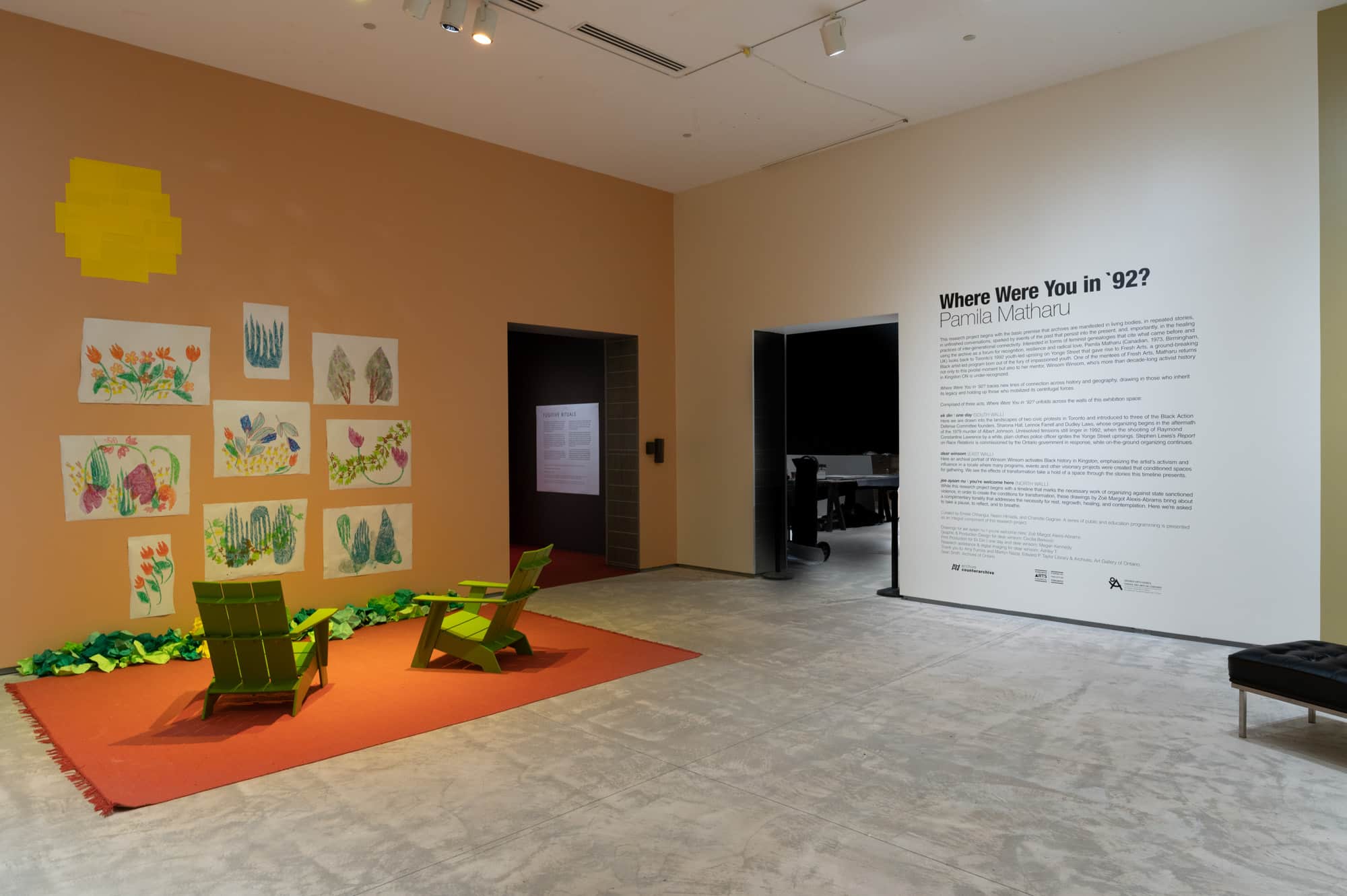 Installation view of "Pamila Matharu: Where Were You in ‘92?" Photo: Paul Litherland