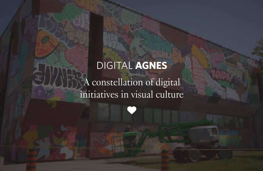 Digital Agnes hero image with text overlay: A constellation of digital initiatives in visual culture