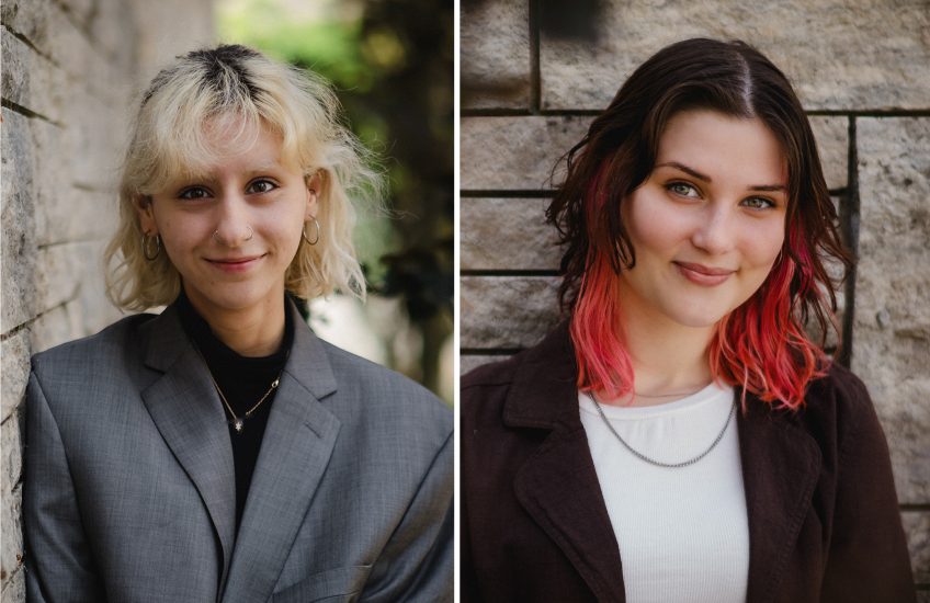 Portraits of Student Program and Education Assistants (left) Sonia Riabtchik and (right) Alex Wilson. Photo: Tim Forbes