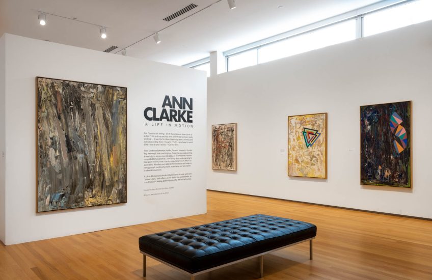 Installation view of Ann Clarke: A Life in Motion. Photo: Paul Litherland