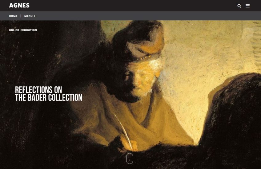 Digital Agnes: screenshot from Reflections on The Bader Collection Digital Publication.
