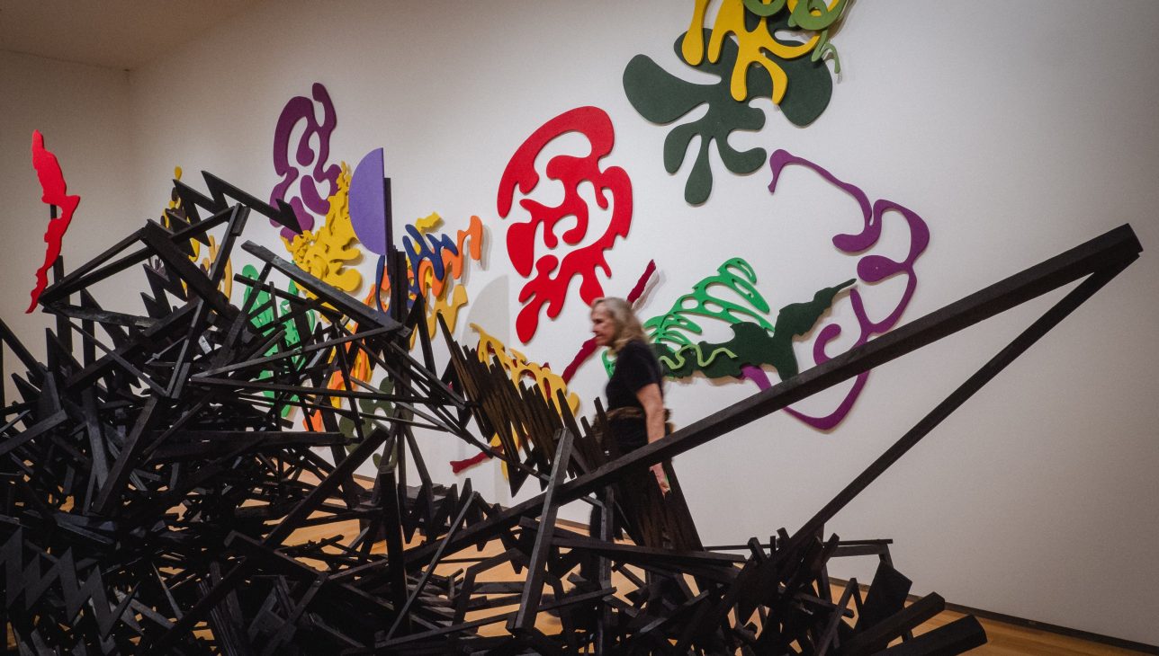 Joan Scaglione, Shifting Realities (detail), 2023, mixed media. Photo: Tim Forbes