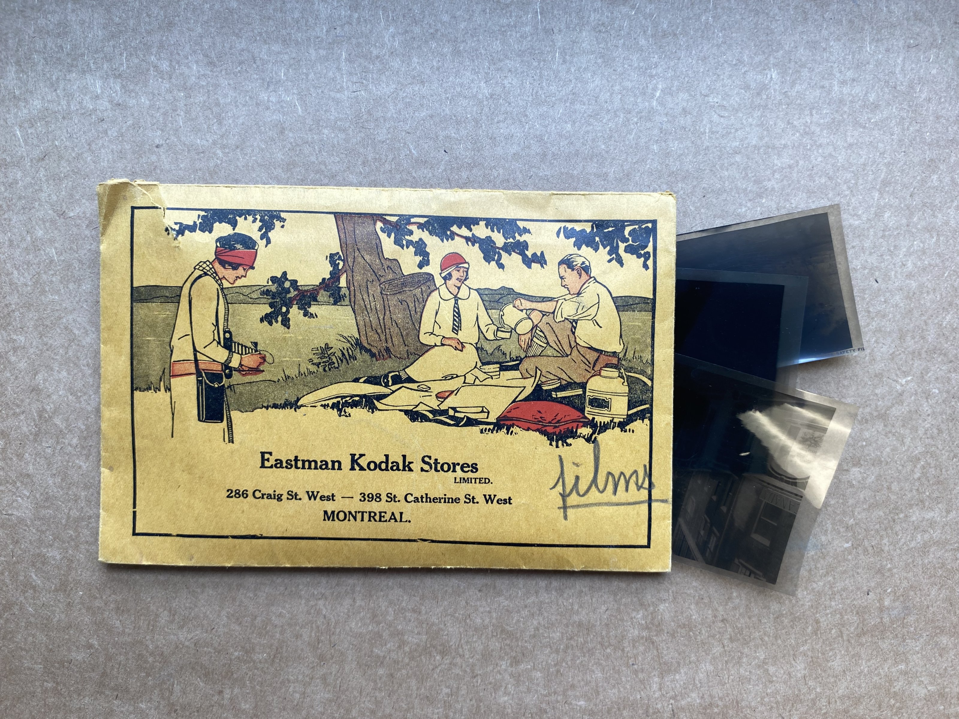 Film negatives from Eastman Kodak Stores, Montréal.