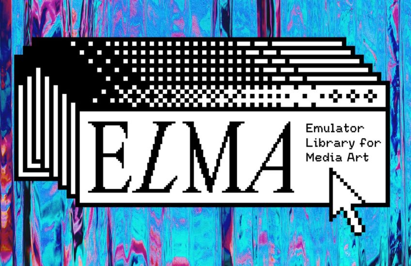 graphic image mimicking vintage computer graphics with the text ELMA